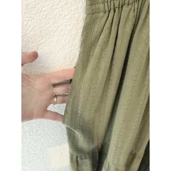 Anthropologie Somerset Floral Maxi Dress XS Green Cotton Prairie Cottage - Picture 3 of 6